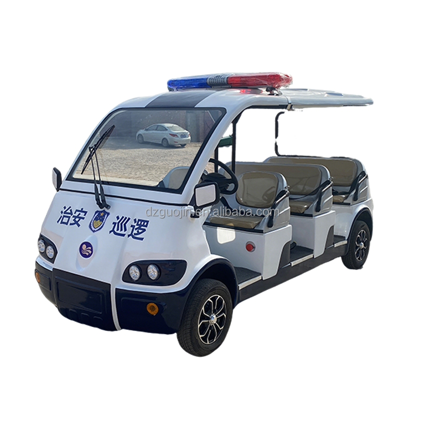 Factory New Design Security Comfortable Patrol Car Mini Four Wheels Drive Electric Security Patrol Car With Warning Light